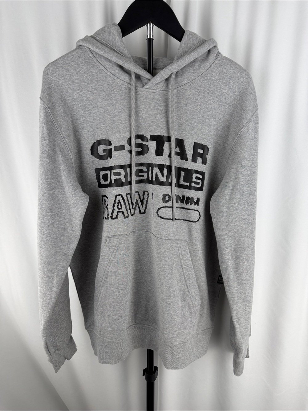 G-Star Gray Pullover Hoodie with Black Logo